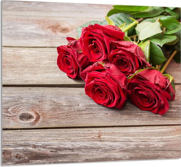PIATTO IN VETRO PER CUCINA 65x60 Roses