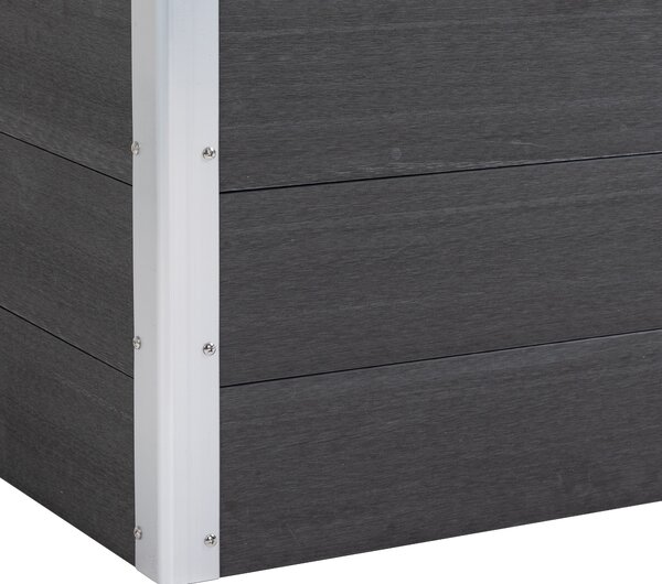 Outsunny Fioriera Vaso per Piante e Colture in Legno e Plastica, Grigio, 100x50x50cm Grigio 100x50x50cm