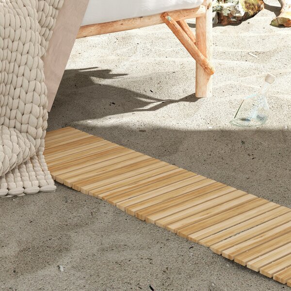 Outsunny Passerella per Giardino, Vialetto in Legno di Abete Arrotolabile, 120x38 cm | Aosom Italy