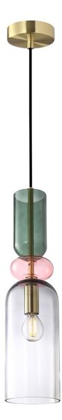 Lampada a sospensione Manso multicolore 1xE14x40W in vetro, dimensioni: 153x11x11 cm, IP20, Italux