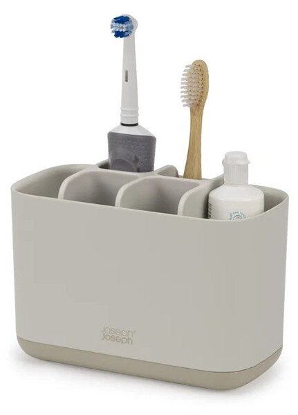 Portaspazzolino verticale beige in plastica EasyStore – Joseph Joseph