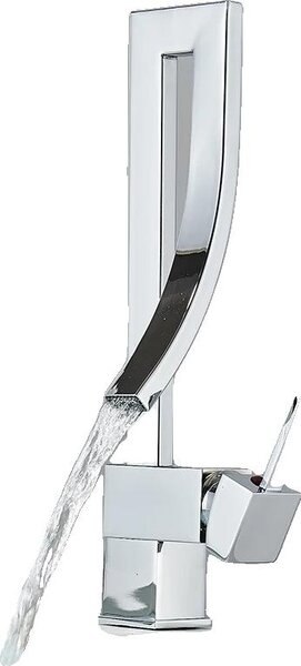 Rubinetto per lavabo, monocomando, girevole a 360 gradi, cromo
