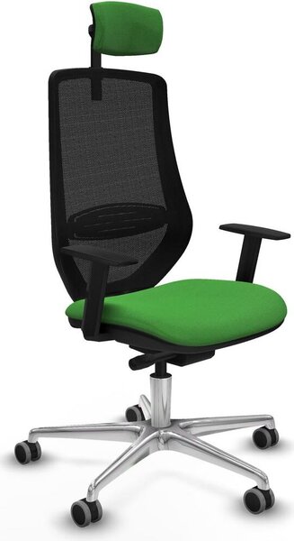 Sedia da ufficio Piqueras y Crespo modello D086G2W, colore verde
