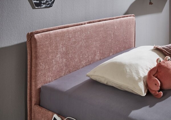 Letto da bambini rosa imbottito rete non inclusa 120x200 cm Fun – Meise Möbel