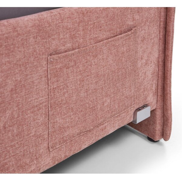 Letto da bambini rosa imbottito rete non inclusa 120x200 cm Fun – Meise Möbel