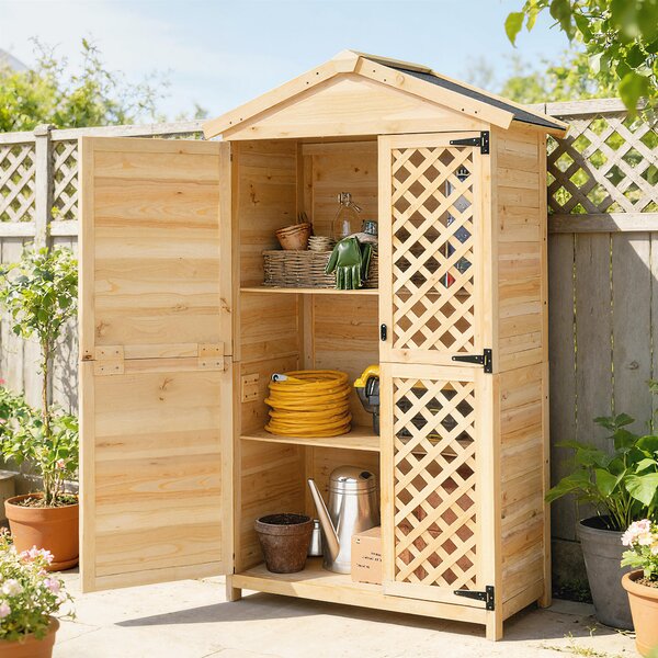 Outsunny Armadio Esterno: Casetta Giardino con Porta Ventilata e Kit Antiribaltamento. | Aosom Italy