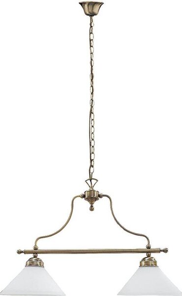 Rabalux 2707 Lampadario 2 spot Marian, E27, bronzo-argento-bianco, classico, 70cm