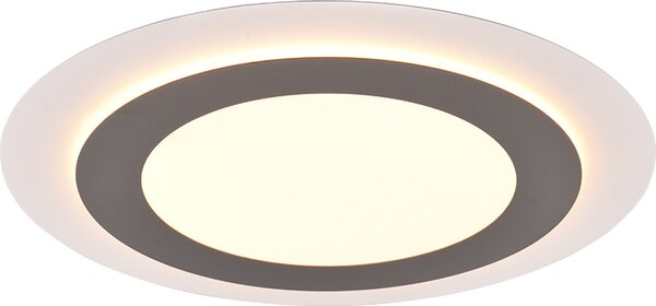 Lampada da soffitto MORGAN con telecomando, argento, Ø 45 cm