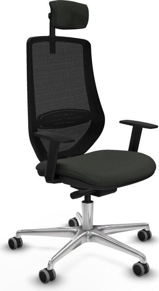 Sedia da ufficio Piqueras y Crespo modello D086G2W, colore nero