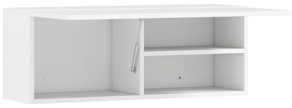 HOMCOM Mobiletto Bagno Pensile con Anta a Ribalta e Ripiani, 80x25x30 cm, Bianco | Aosom Italy