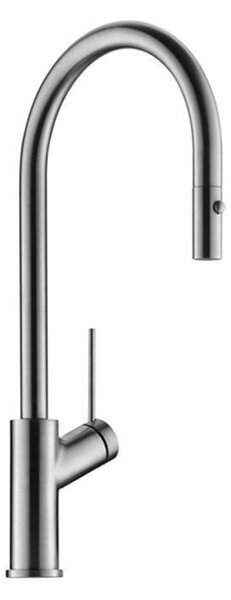 LINEA Mio 2, miscelatore per lavello, finitura acciaio inox, alta pressione