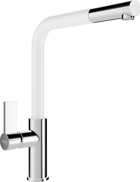 Mexen Flora rubinetto da cucina, cromo/bianco - 670401-02