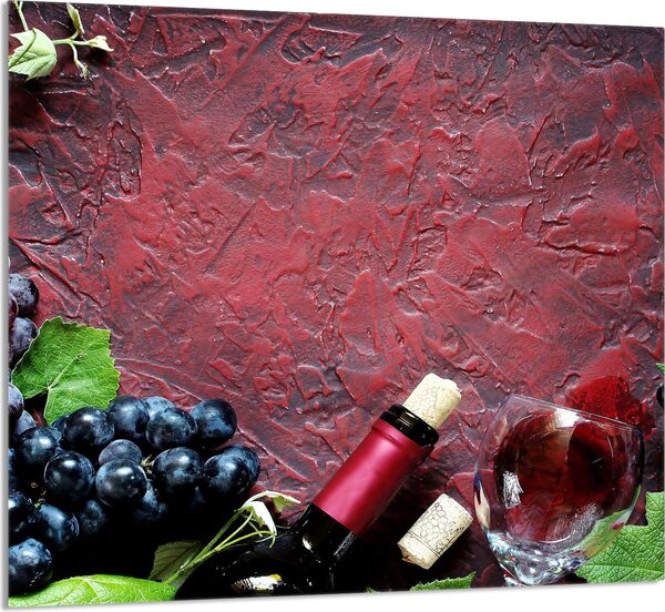 PIATTO IN VETRO PER CUCINA 65x60 Vino