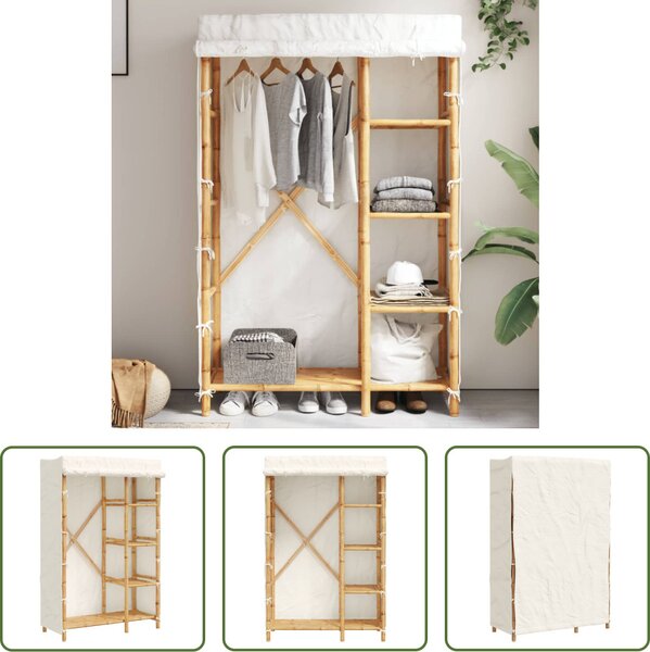 The Living Store Stendibiancheria 110x45x170 cm Bambus