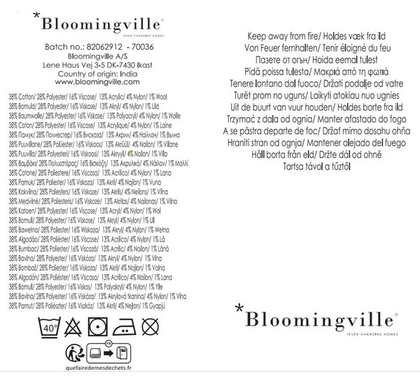 Coperta marrone in cotone riciclato 130x160 cm Eydis – Bloomingville