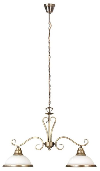 Rabalux 2757 Lampadario 2 spot Elisett, E27, bronzo-argento, classico, 62cm