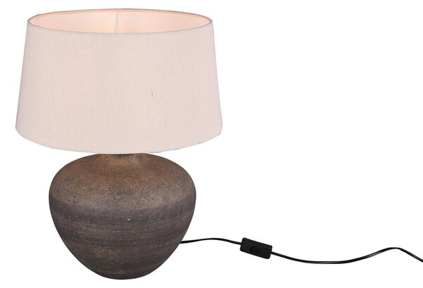 Lampada da tavolo LOU marrone-beige 1xE27x60W in tessuto, dimensioni: 46x38x38 cm, IP20, RL