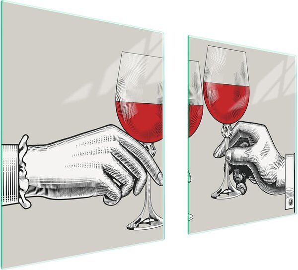 Piatto Di Protezione In Vetro Per Cuore 85X52 Vino