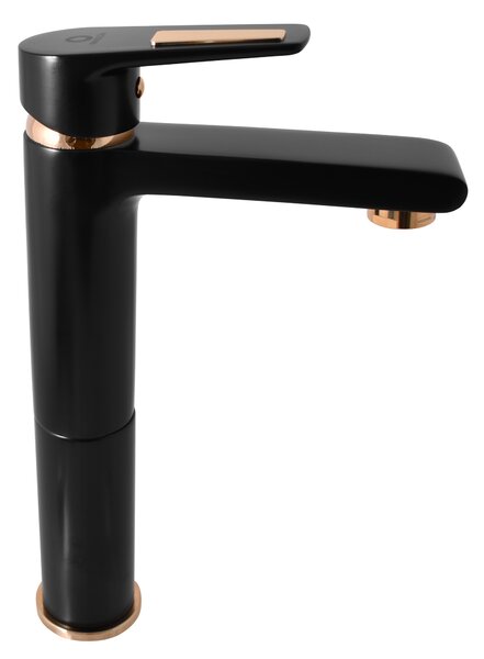 Slezák-RAV Slezák Rav CO330CMATZ Miscelatore per lavabo, alto nero opaco/oro Colore: nero opaco/oro, Dimensione: 1/2''
