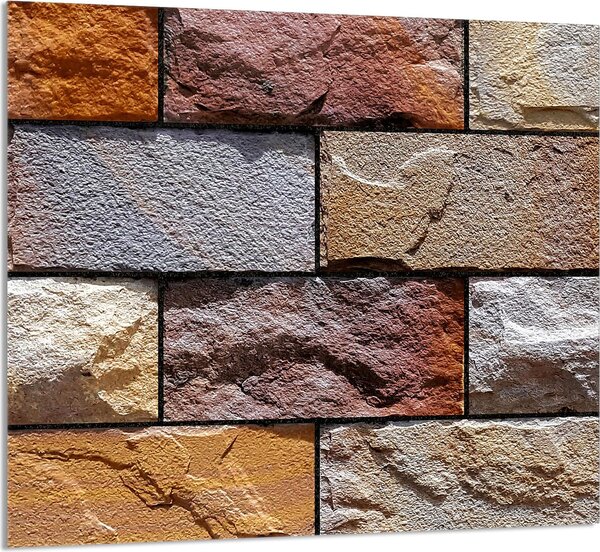 PIATTO IN VETRO PER CUCINA 65x60 Mattone