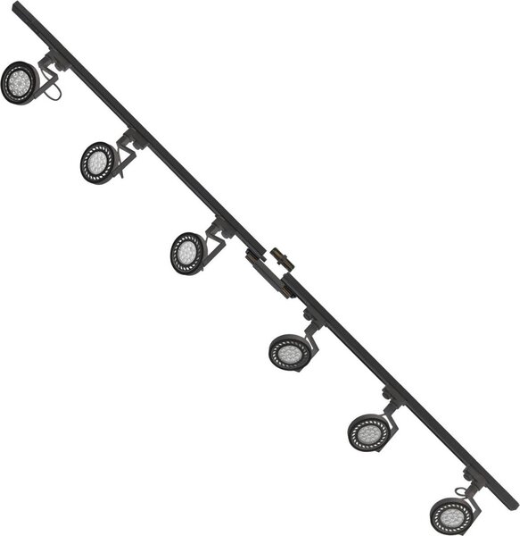 Set nero diritto da 2 m con faretti AR111 monofase 3028 Zuma Line