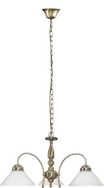Rabalux 2703 Lampadario 3 spot Marian, E27, bronzo-argento-bianco, rotondo, classico, ø700mm