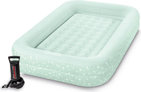 INTEX 66810NP - Lettino da viaggio per bambini - con pompa a mano (71x132x10cm) Letto ad aria Letto da viaggio Letto per bambini