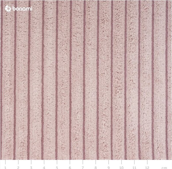 Modulo divano in velluto a coste rosa chiaro, angolo sinistro Nihad modular - Bobochic Paris