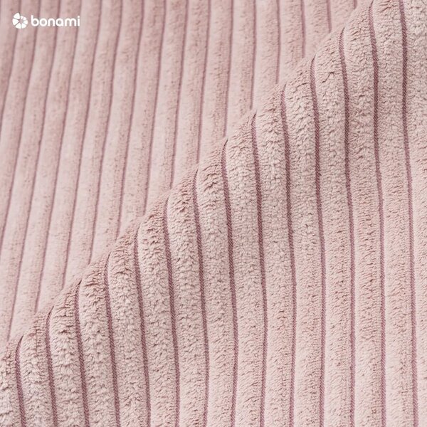 Modulo divano in velluto a coste rosa chiaro, angolo sinistro Nihad modular - Bobochic Paris