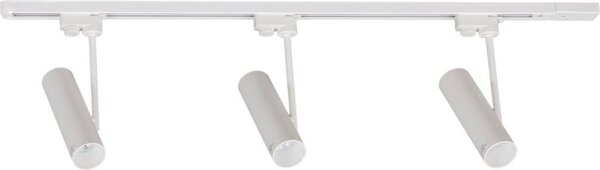 Kit binario bianco diritto da 1 m con faretti monofase 3557 Zuma Line