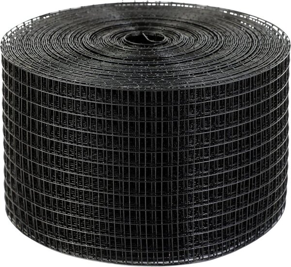 Protezione per pannelli solari da 20 x 3048 cm, kit rotolo protezione da animali selvatici con 100 elementi di fissaggio in lega di alluminio, protezione per pannelli solari con rivestimento in PVC antiruggine, rete metallica in rotolo da 12,7 mm
