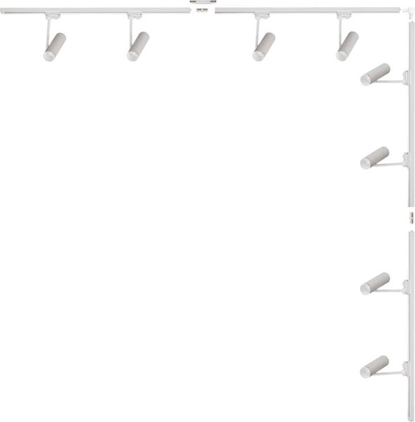 Kit bianco L 2x2m con faretti sbarra monofase 3587 Linea Zuma