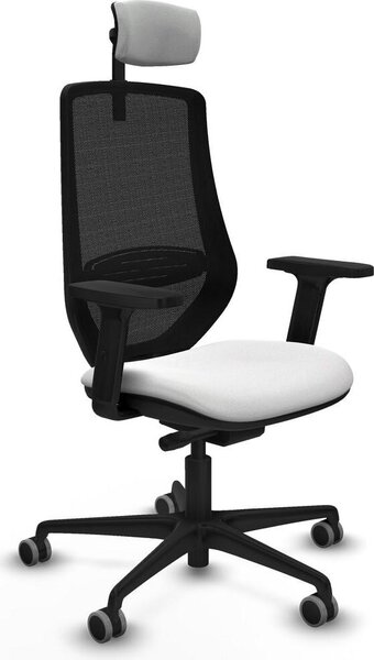 Sedia da ufficio Piqueras y Crespo modello D036G2W, colore bianco
