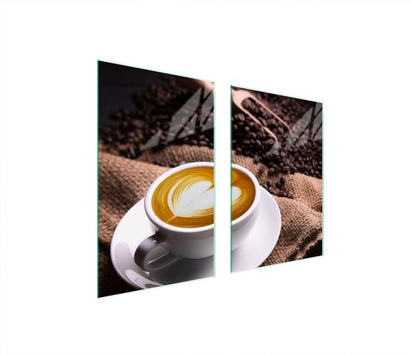 Piatto Di Protezione In Vetro Per Cucina 65X52 Caffè