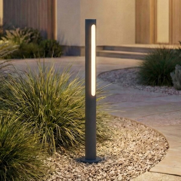 Lampioncino da giardino Liravel Lindby, Nero, Alluminio, Moderno, Lampada LED da esterni