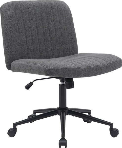 Sedia da ufficio - Sedia ergonomica girevole - Regolabile in altezza e girevole a 360 gradi | Colore: grigio scuro, Materiale: polvere
