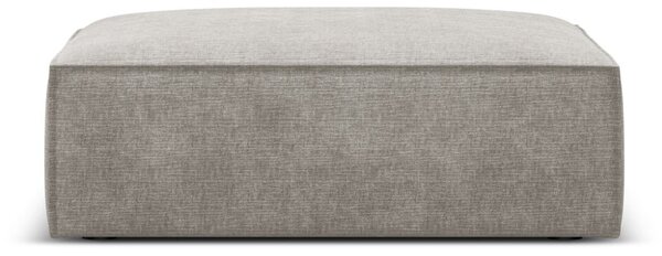 Poggiapiedi grigio chiaro con rivestimento in ciniglia Vanda – Mazzini Sofas