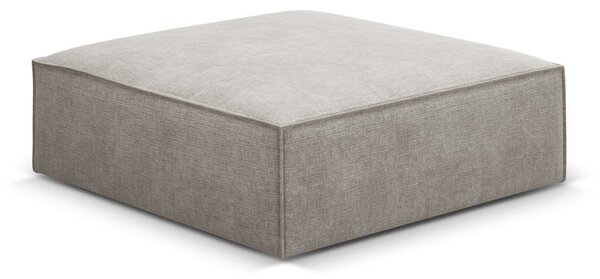 Poggiapiedi grigio chiaro con rivestimento in ciniglia Vanda – Mazzini Sofas