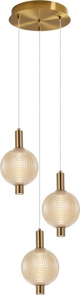 ITALUX Lenti Lampada a sospensione LED Nero-oro 18W