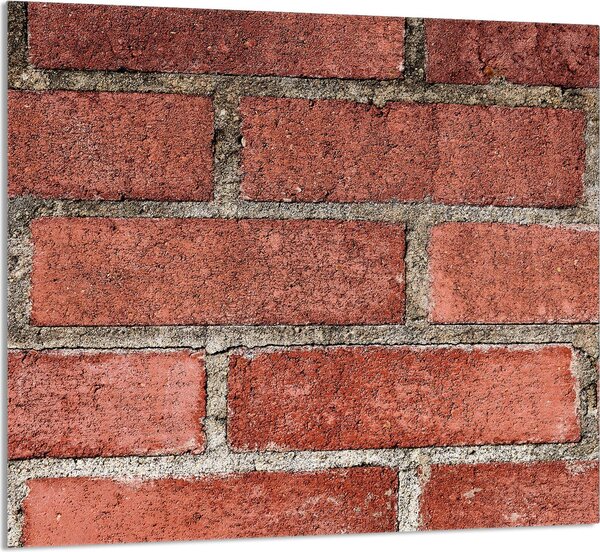 PIATTO IN VETRO PER CUCINA 65x60 Mattone