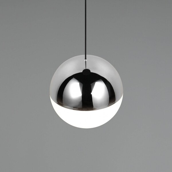 Reality Leuchten Lampada a sospensione Senta, Cromo / Argento, Soggiorno / Sala da pranzo, Plastica, Moderno, Lampada a sospensione