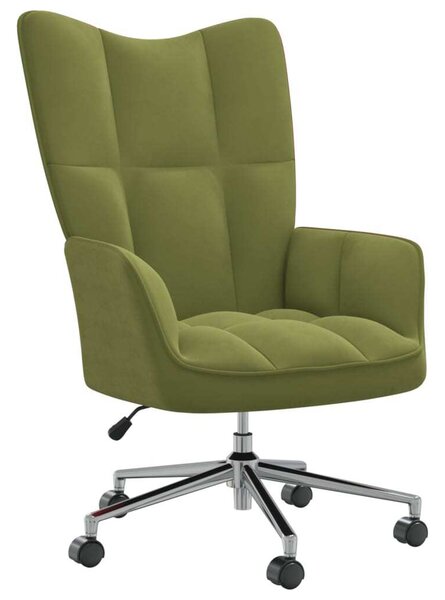 Sedia Relax Verde Chiaro in Velluto