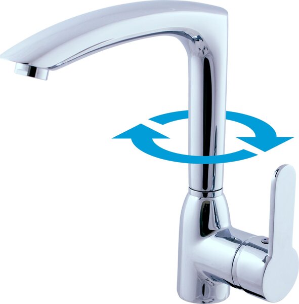 Miscelatore per lavello ZAMBEZI, Colore: cromo, Dimensioni: 1/2'' (ZA007.5/7)