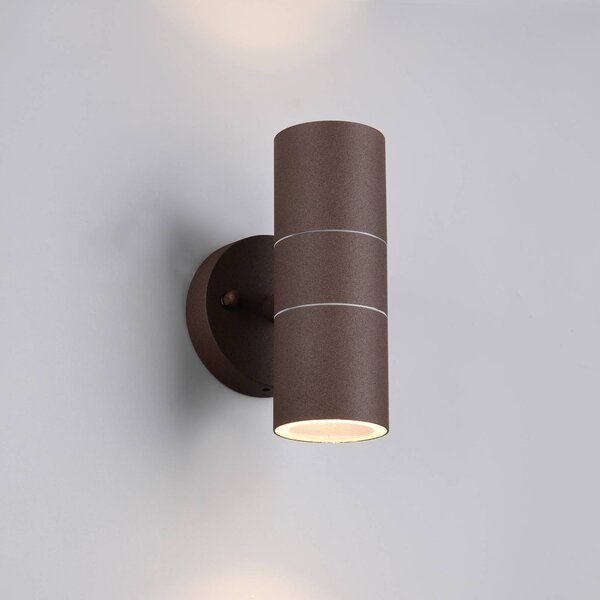 Trio Lighting Applique da esterni Turia, dimmerabile, Marrone / Ruggine, Alluminio, Moderno, Applique da esterni