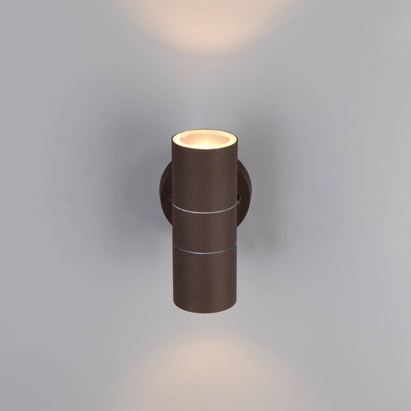 Trio Lighting Applique da esterni Turia, dimmerabile, Marrone / Ruggine, Alluminio, Moderno, Applique da esterni