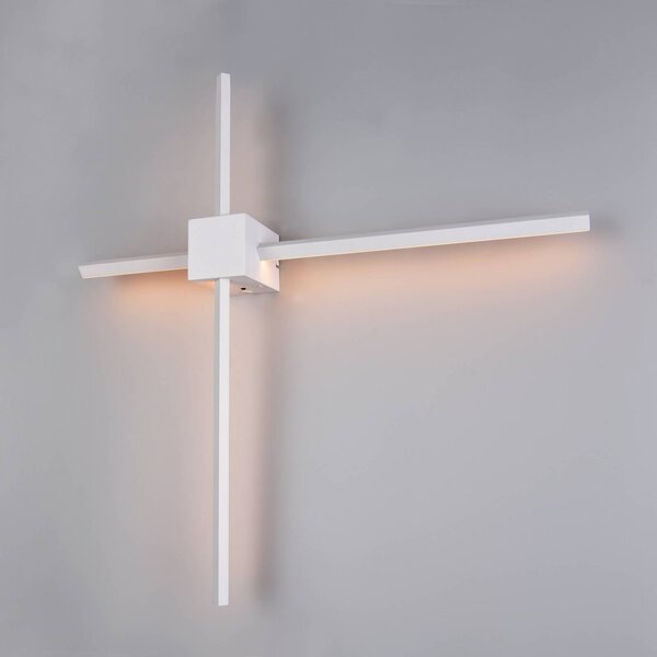 Trio Lighting Applique da parete Cassino, dimmerabile, Bianco / Opale, Soggiorno / Sala da pranzo, Metallo, Moderno, Applique