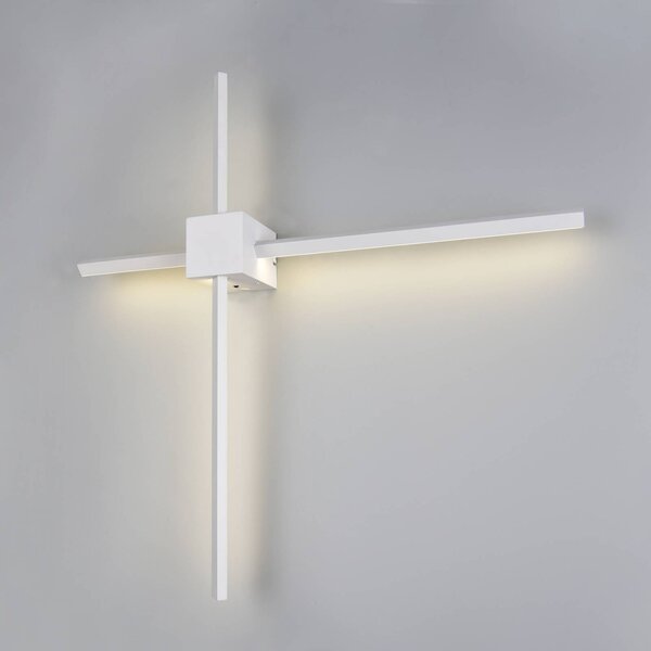 Trio Lighting Applique da parete Cassino, dimmerabile, Bianco / Opale, Soggiorno / Sala da pranzo, Metallo, Moderno, Applique