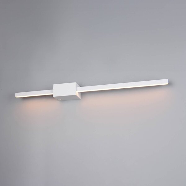 Trio Lighting Applique da parete Cassino, dimmerabile, Bianco / Opale, Soggiorno / Sala da pranzo, Metallo, Moderno, Applique