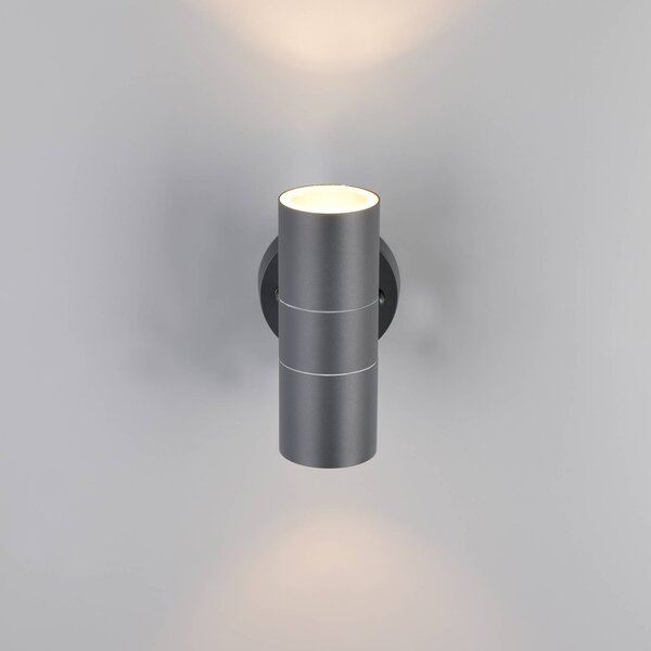 Trio Lighting Applique da esterni Turia, dimmerabile, Nero, Alluminio, Moderno, Applique da esterni