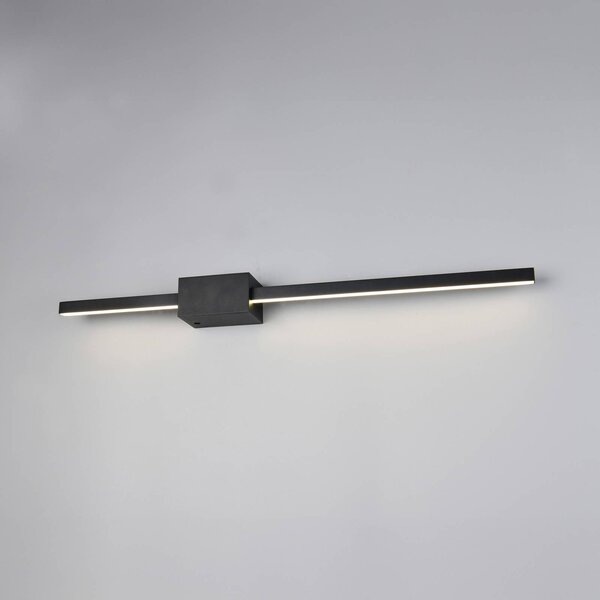 Trio Lighting Applique da parete Cassino, dimmerabile, Nero, Soggiorno / Sala da pranzo, Metallo, Moderno, Applique
